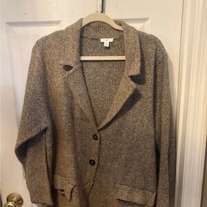 J. Jill Tan Tweed Blazer